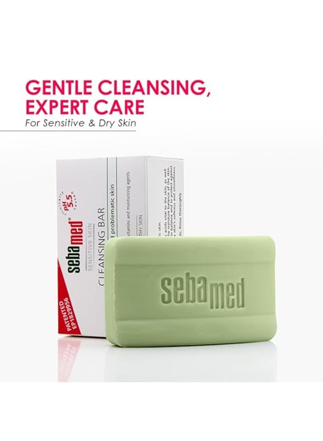 Sebamed Cleansing Bar for sensitive skin 100 gm |pH 5.5| soap free moisturizing bathing bar | vitamins & amino acids l phthalates SLS & parabens free l Clinically proven l Dry skin - Image 2